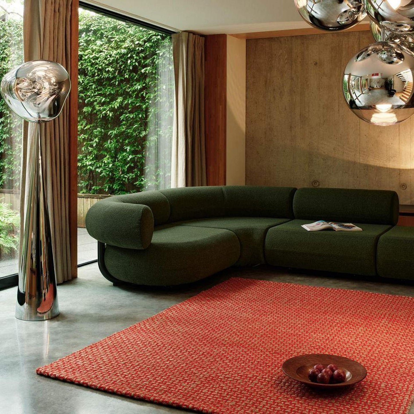 Weave Rug - Orange, Natural