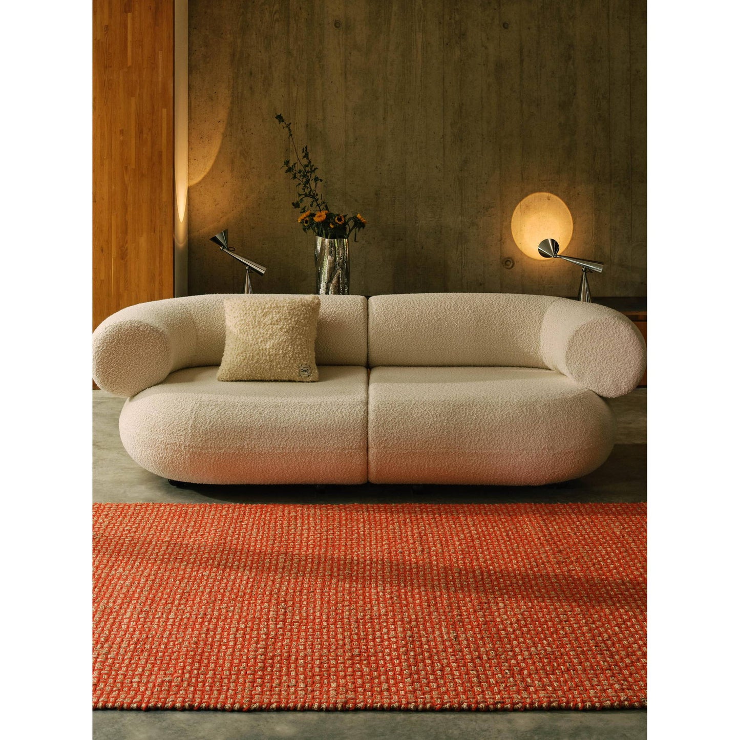 Weave Rug - Orange, Natural