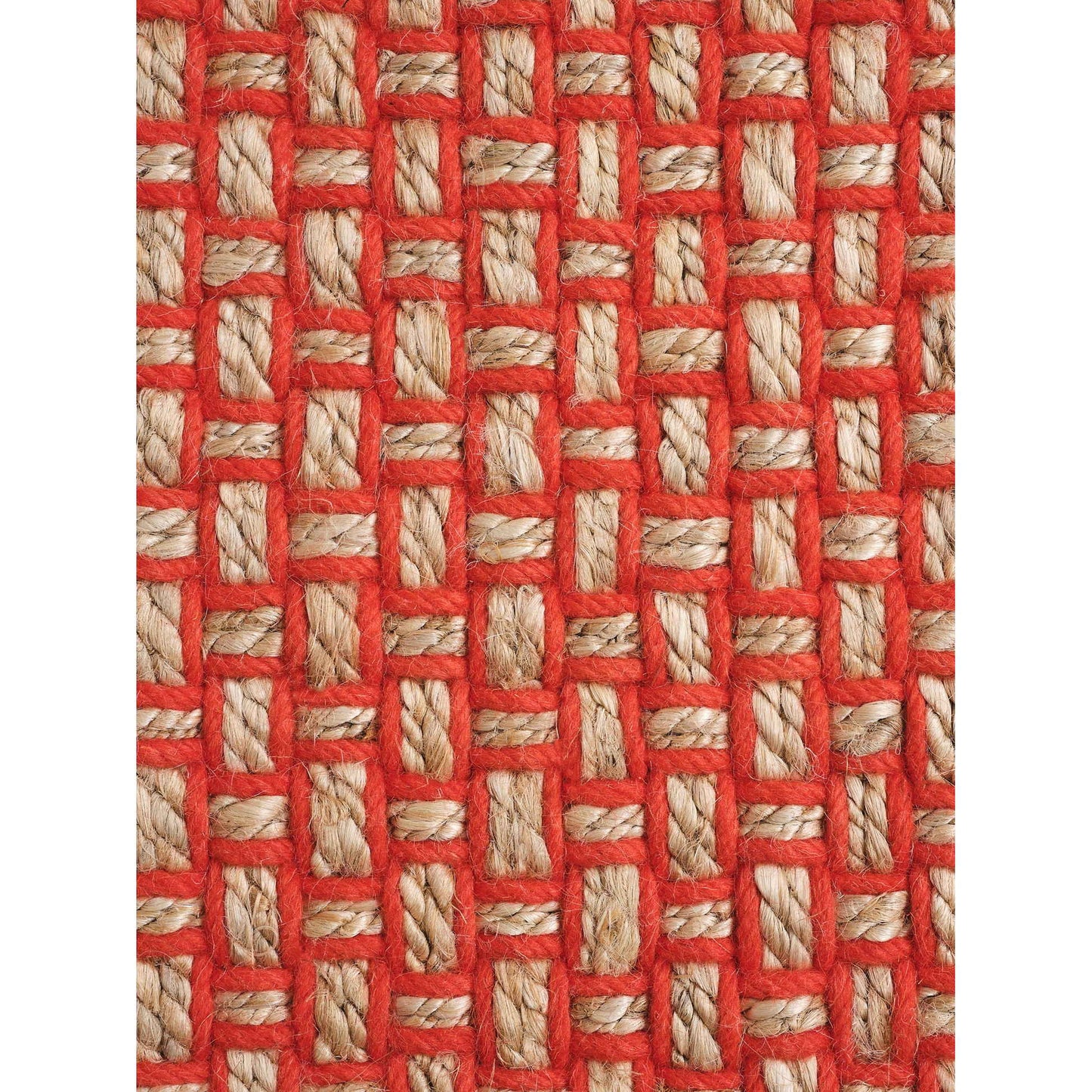 Weave Rug - Orange, Natural