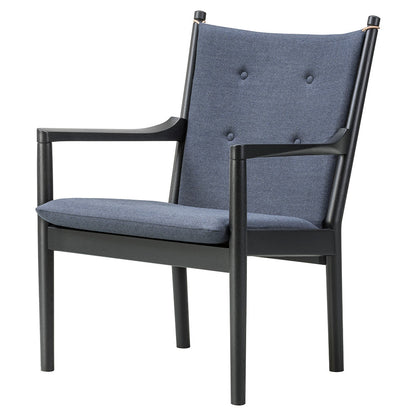 Wegner 1788 Easy Chair - Gabriel Capture 5201, Black Lacquered Oak