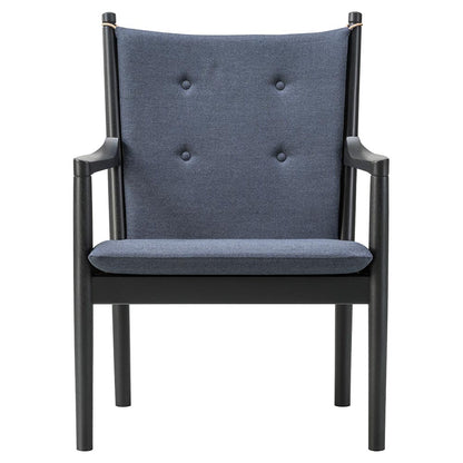 Wegner 1788 Easy Chair - Gabriel Capture 5201, Black Lacquered Oak