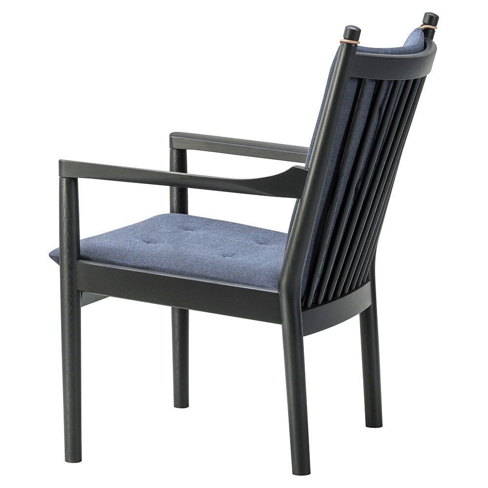 Wegner 1788 Easy Chair - Gabriel Capture 5201, Black Lacquered Oak