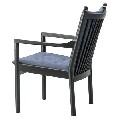 Wegner 1788 Easy Chair - Gabriel Capture 5201, Black Lacquered Oak