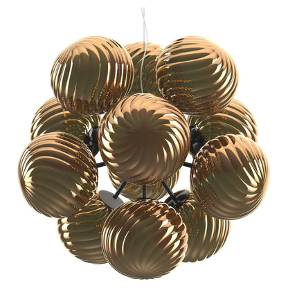 Whirl Burst Chandelier - Gold