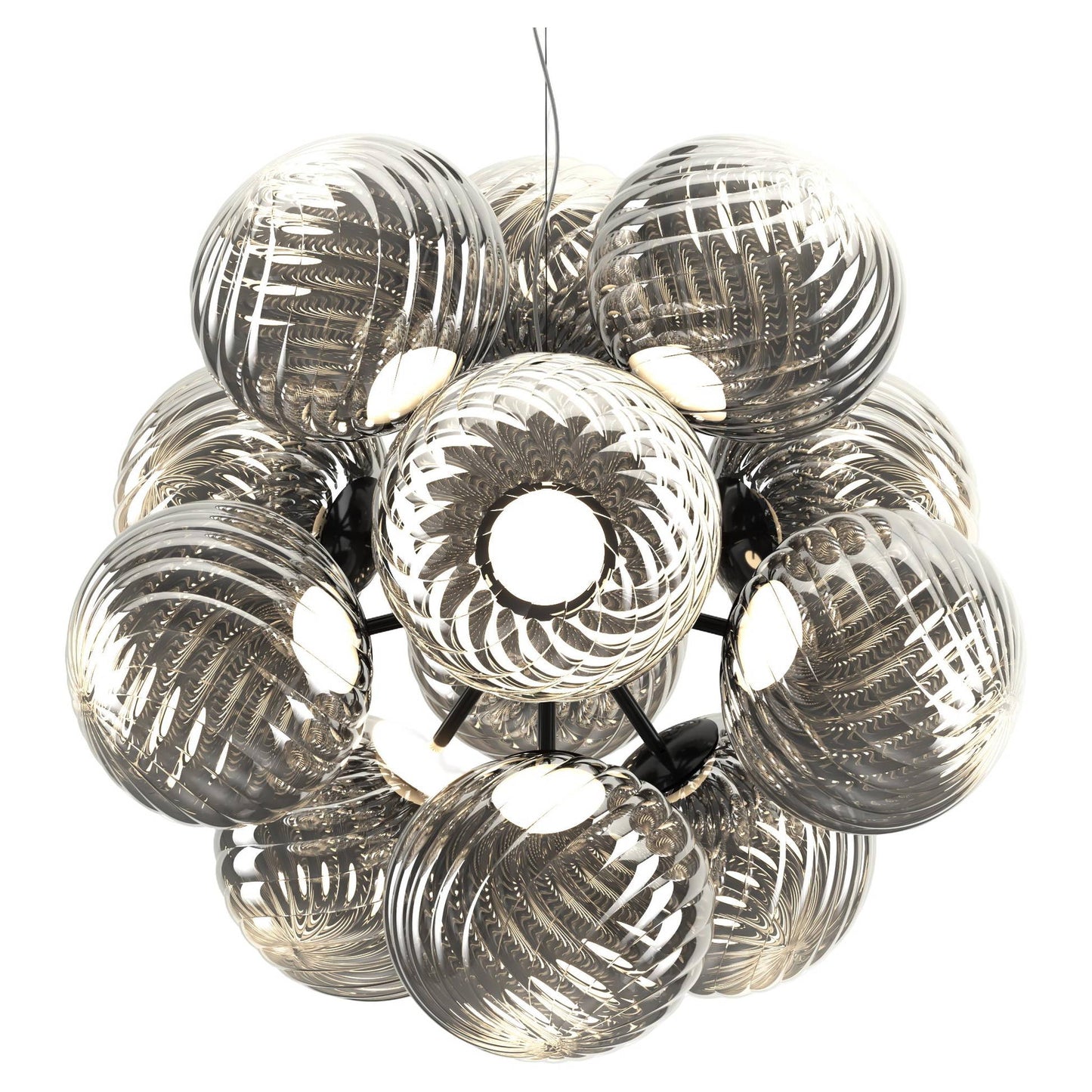 Whirl Burst Chandelier - Silver