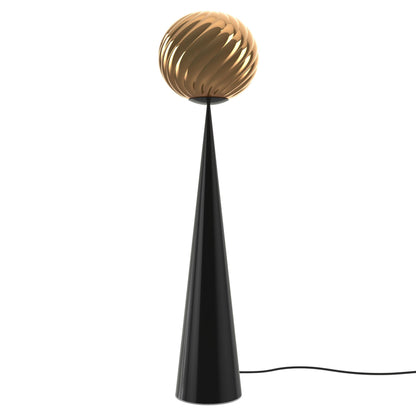 Whirl Fat Cone Floor Lamp - Gold