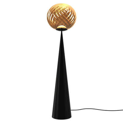 Whirl Fat Cone Floor Lamp - Gold