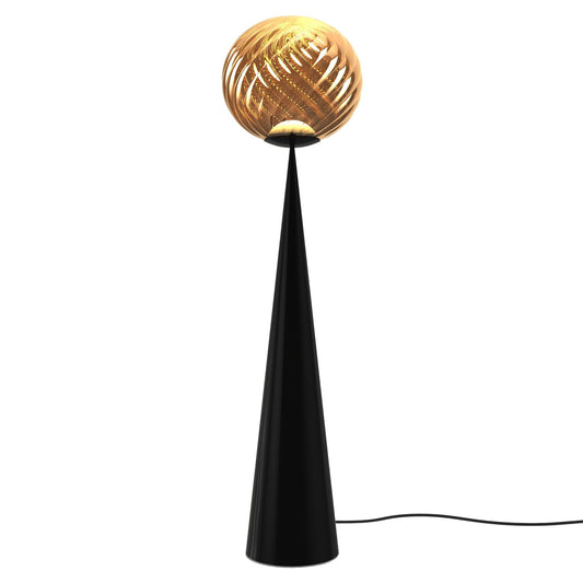 Whirl Fat Cone Floor Lamp - Gold