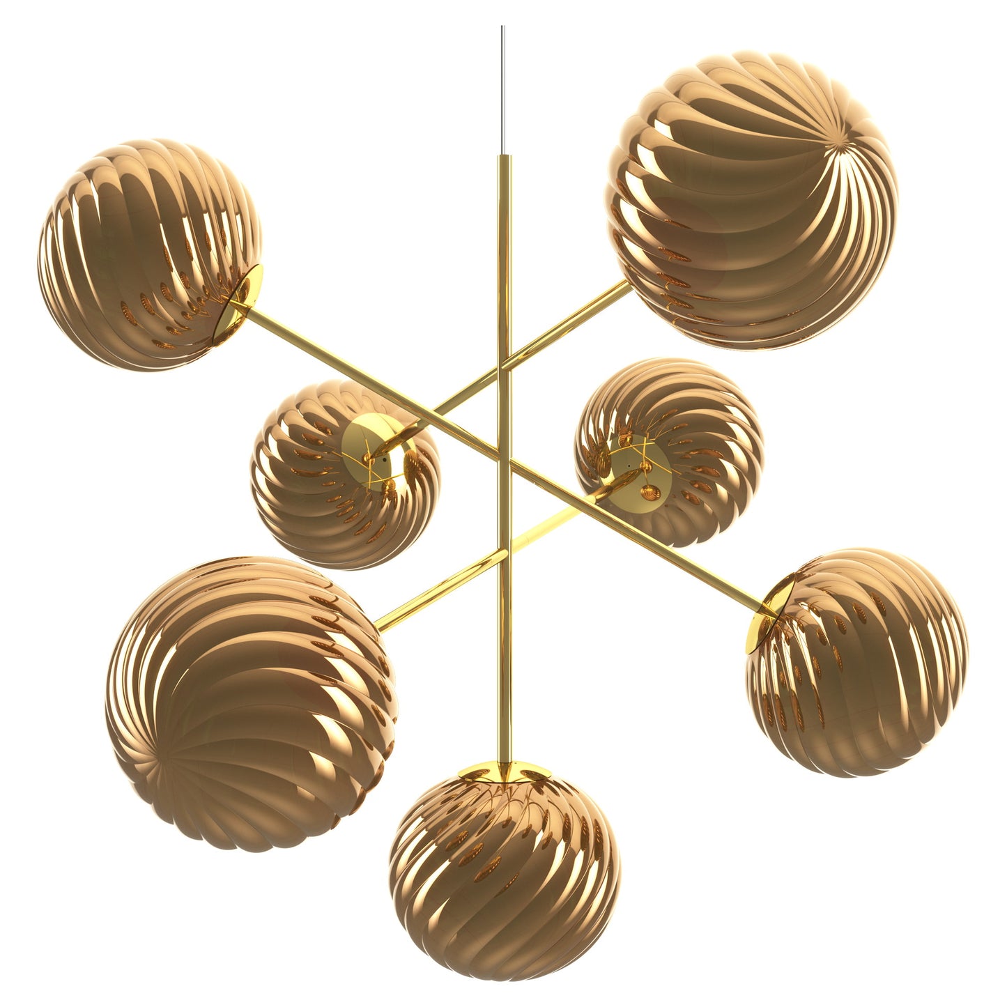 Whirl Large Chandelier - Gold
