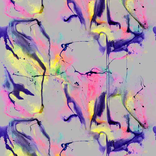 Whirling Dervish Wallpaper - Gray 3 Panels