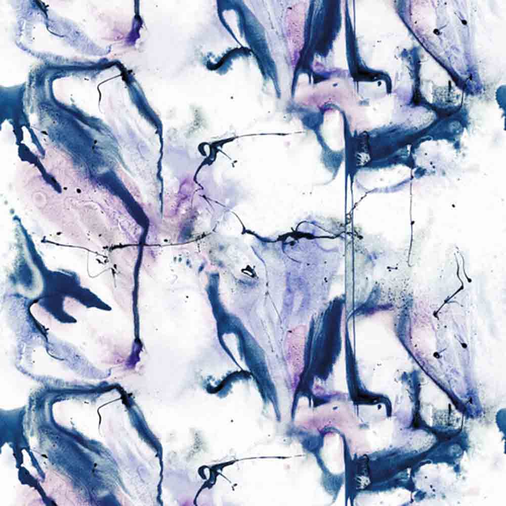 Whirling Dervish Wallpaper - Navy 3 Panels