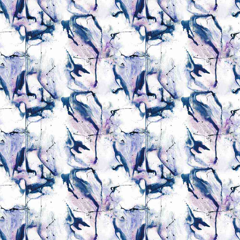 Whirling Dervish Wallpaper - Navy 3 Panels