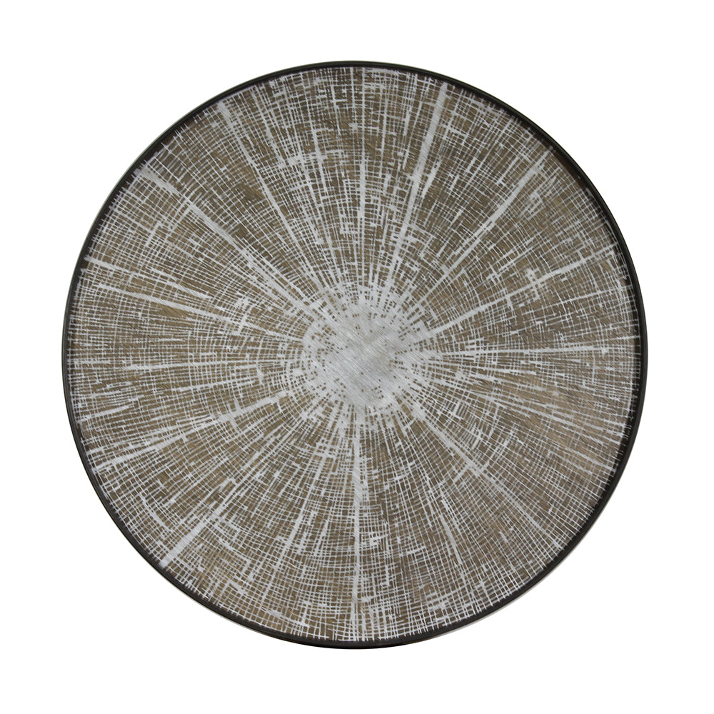 Tray Nesting Tables Low Round XL - Blossom Driftwood and White Slice