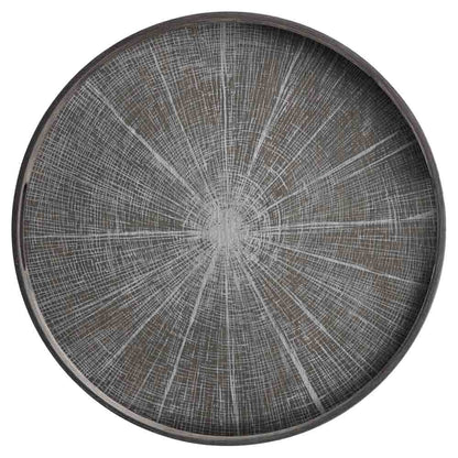 White Slice Wooden Tray - Round, Small