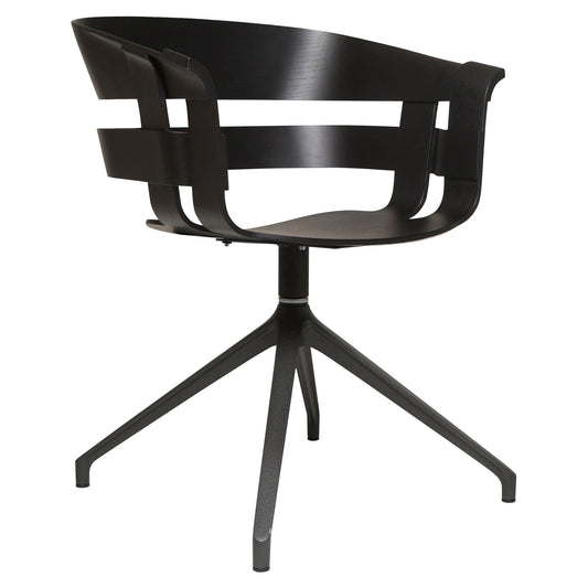 Wick Swivel Chair - Black Seat, Gray Base