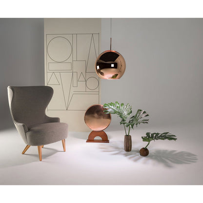 Wingback Micro Chair - Gray Hallingdal 0368, Black Oak Legs