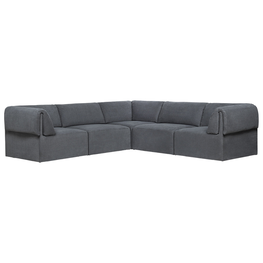 Wonder Modular Sofa - 2x3 Seater, Gray