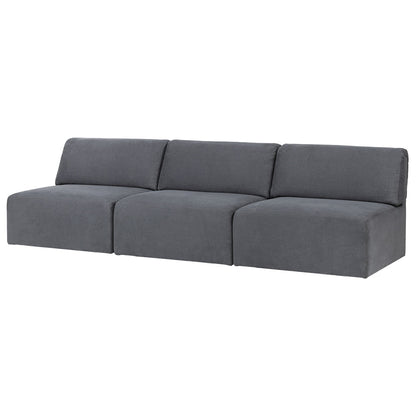Wonder Modular Sofa - 3 Seater without Armrest, Gray