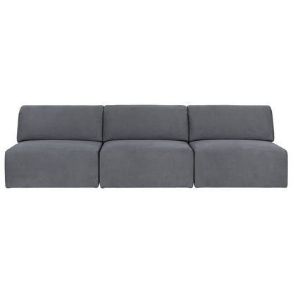 Wonder Modular Sofa - 3 Seater without Armrest, Gray