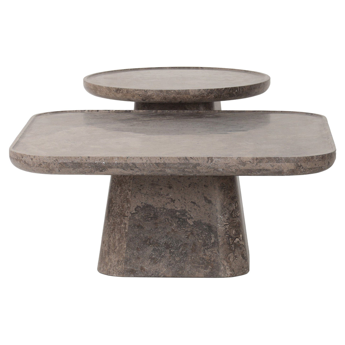 Zane Coffee Table Set - Warm Gray Marble