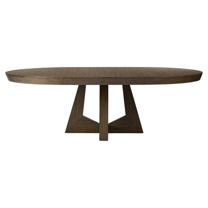 Zelda Round Extension Dining Table - Fawn Oak Veneer