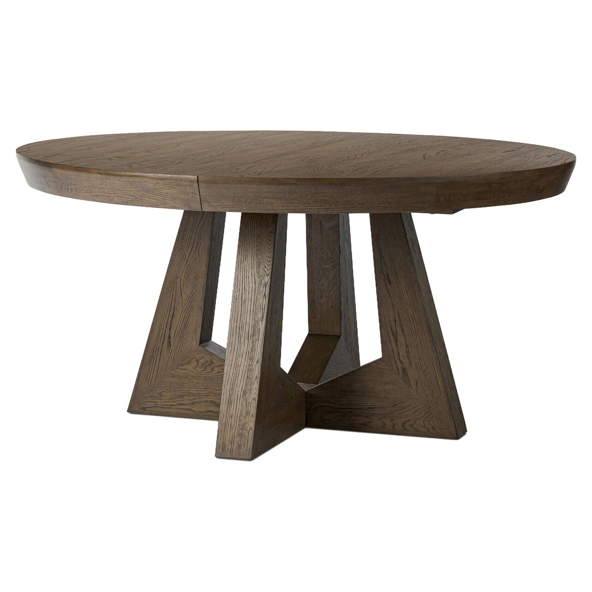 Zelda Round Extension Dining Table - Fawn Oak Veneer