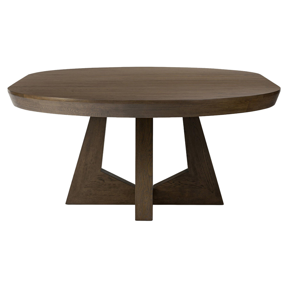 Zelda Round Extension Dining Table - Fawn Oak Veneer