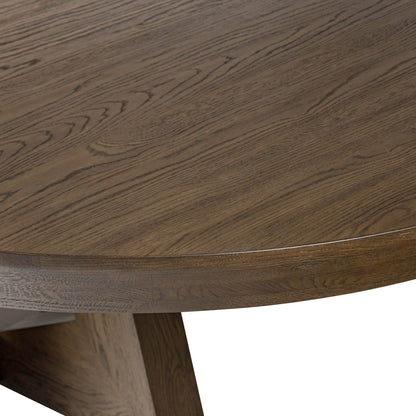 Zelda Round Extension Dining Table - Fawn Oak Veneer