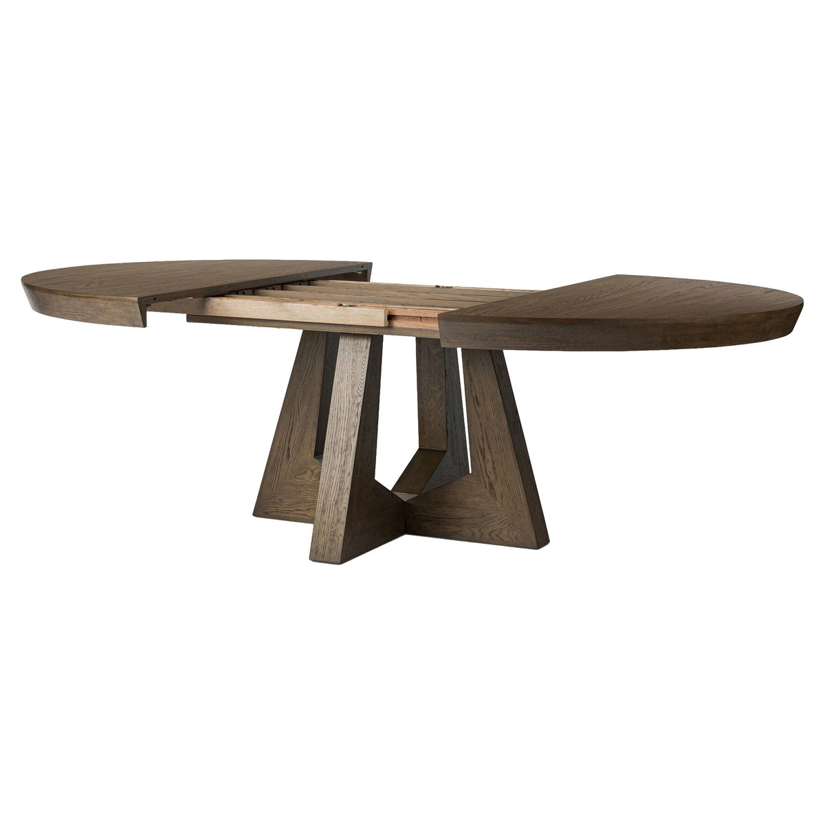 Zelda Round Extension Dining Table - Fawn Oak Veneer