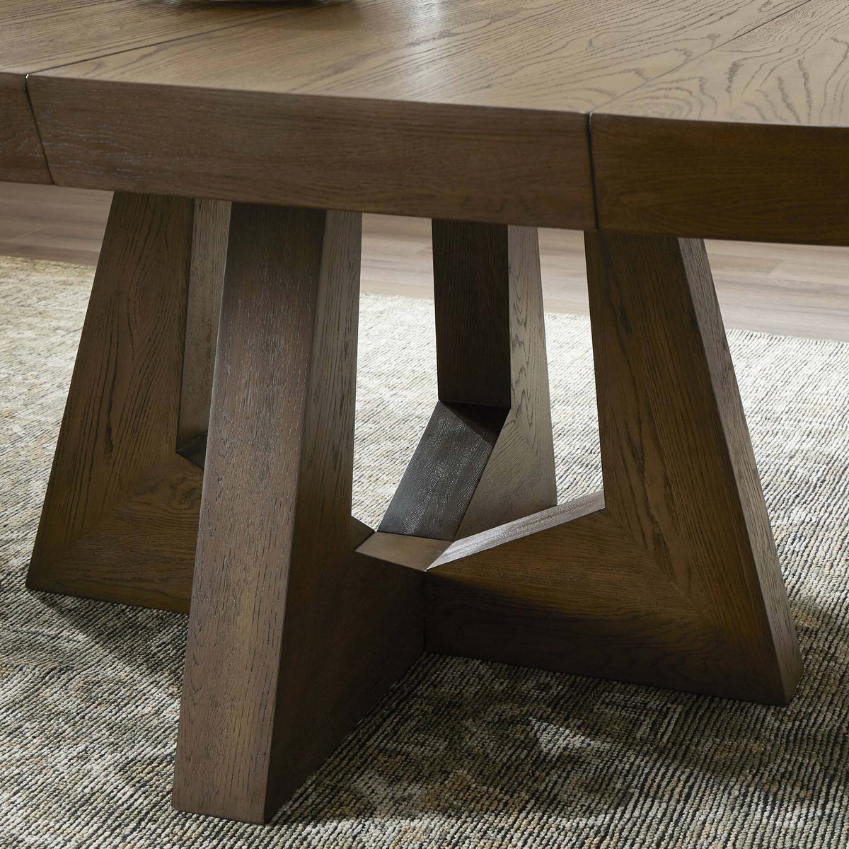 Zelda Round Extension Dining Table - Fawn Oak Veneer