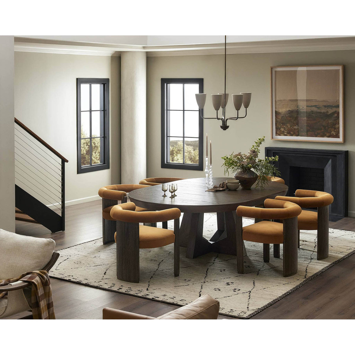 Zelda Round Extension Dining Table - Fawn Oak Veneer