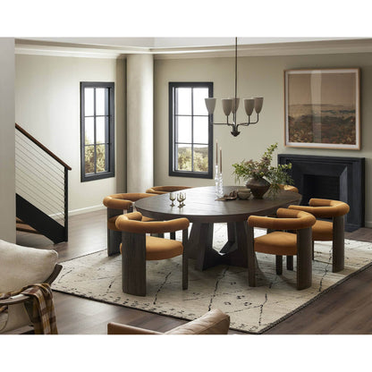 Zelda Round Extension Dining Table - Fawn Oak Veneer