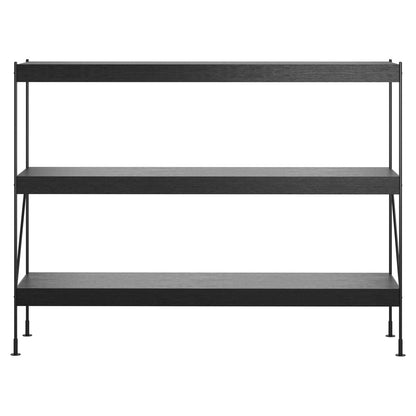 Zet Storage System 44.9''H - Black Steel, Black Oak