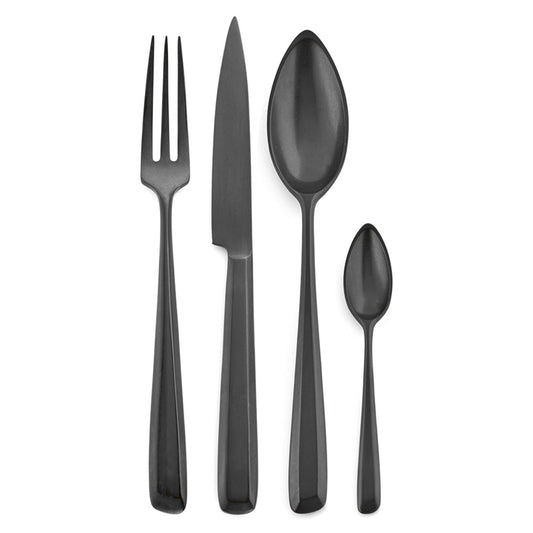 Zoe Flatware 24pc Set - Black