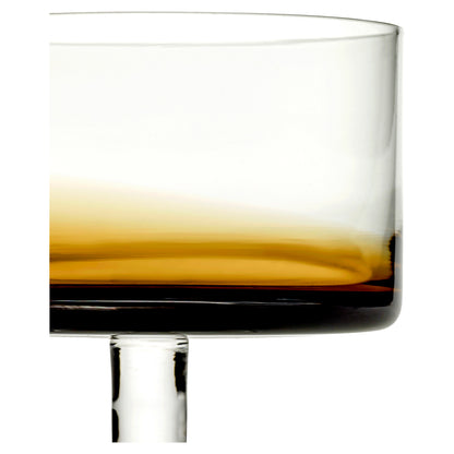 Zuma Amber Champagne Coupe Set of 4