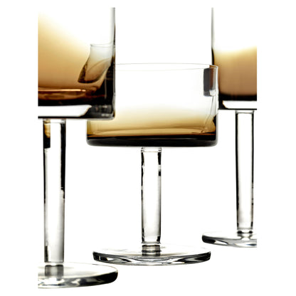 Zuma Amber Champagne Coupe Set of 4