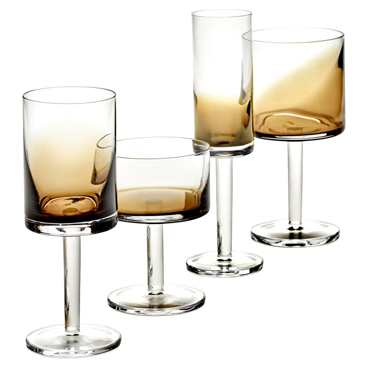 Zuma Amber Champagne Glass Set of 4